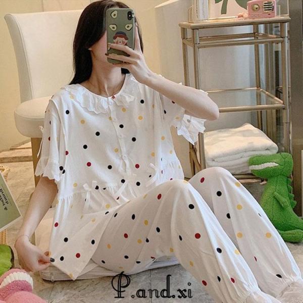 マタニティ パジャマ 授乳口付 ホームウェア 授乳服 妊婦服 上下セット 妊婦 おしゃれ ゆったり ...