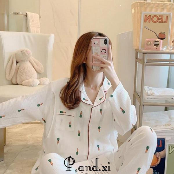 マタニティ パジャマ 授乳口付  ホームウェア 授乳服 妊婦服 上下セット 妊婦  ゆったり  シン...