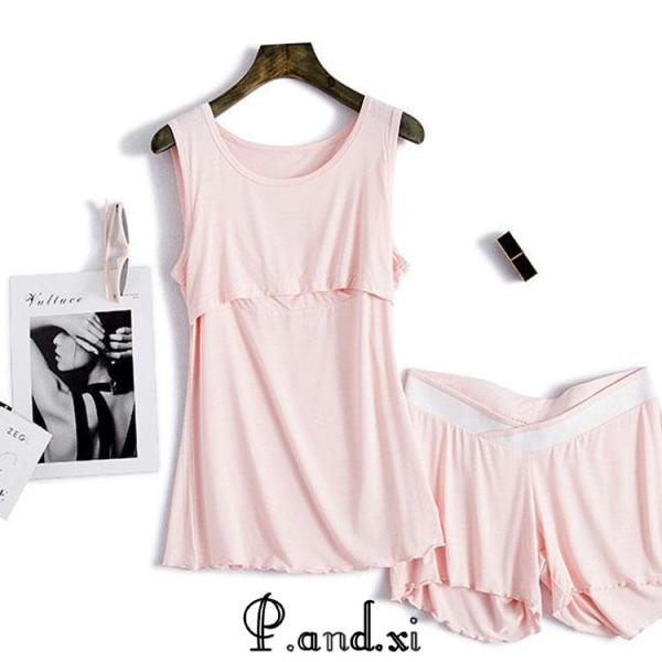 マタニティ パジャマ 授乳口付 ホームウェア 授乳服 妊婦服 上下セット 妊婦 トレンド  カジュア...