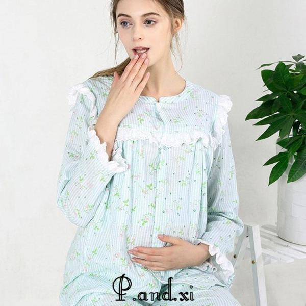 マタニティ パジャマ 授乳口付 ホームウェア 授乳服 妊婦服 上下セット 妊婦 トレンド  カジュア...