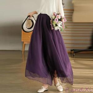 スカーチョ シフォン スカーチョ フレアパンツ...の詳細画像3