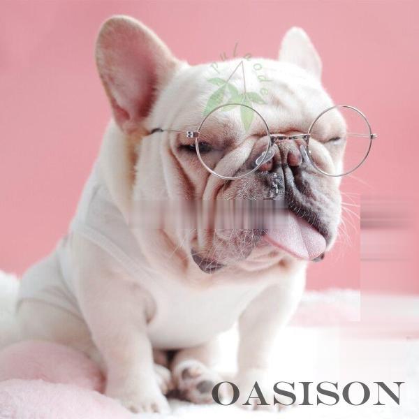 ファッション ペットサングラス犬猫用眼鏡 メガネ丸眼鏡 ペットグッズ 眼の保護に 小型犬用 子犬用 ...