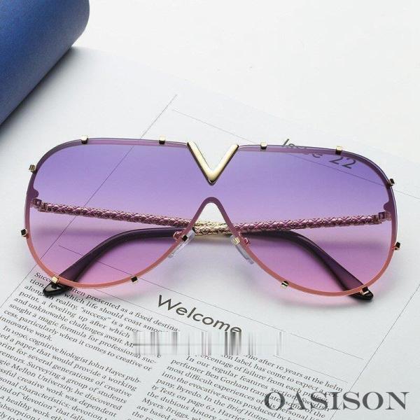 欧米のメンズおよびレディースサングラスワンピースクローズドミラークロスボーダーサングラスパーソナライ...