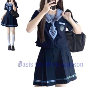 セーラー服 紺色 短袖 女子高生 高校生 JK ...の商品画像