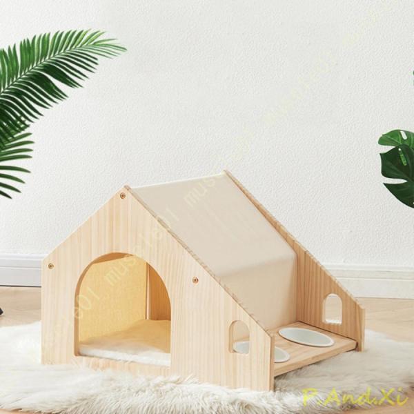 ドッグハウス 木製 ペットハウス 夏用 屋外用犬小屋 室内用 猫舍 猫の家 ナチュラドッグケンネル ...