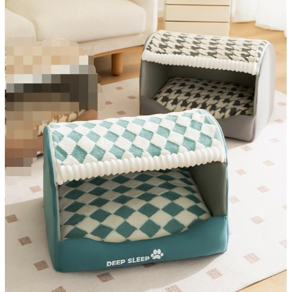 犬 猫 ベッド ハウス 2WAY ペットベッド ペットハウス 犬小屋 ドーム型 冬用 折りたたみ ド...
