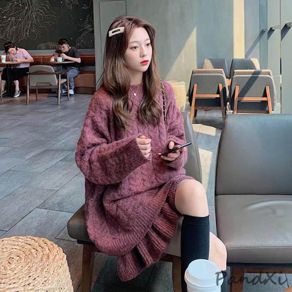 セットアップ レディース 秋冬 韓国風 きれいめ 上下セット 長袖 釘玉 トップス 2点セット スカ...