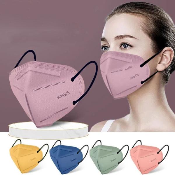 夏用マスク 花粉対策 200枚 KN95マスク 個包装 4層構造 暑さ対策 カラーマスク 不織布 3...