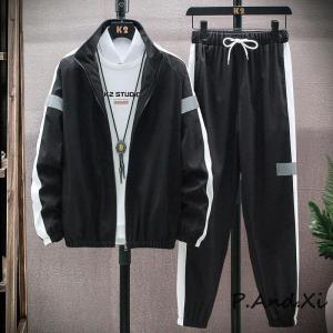 セットアップ メンズ 長袖ジャケット スウェッ...の詳細画像2