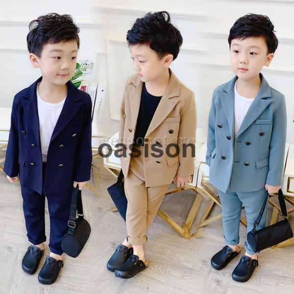 子供スーツ フォーマル 男の子 キッズ スーツ ベビー 入園式 子供服 赤ちゃん 無地 カジュアルス...