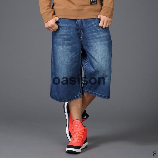 ハーフパンツ ショートパンツ メンズ 涼しい デニム ジーパン ウォッシュ ストリート系  HIPH...