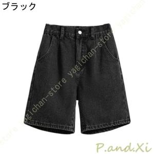 デニム ショートパンツ レディース 短パン 大...の詳細画像1
