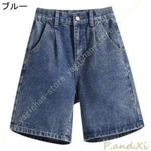 デニム ショートパンツ レディース 短パン 大...の詳細画像4