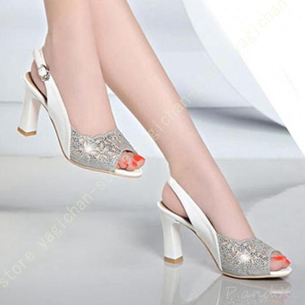 ハイヒール サンダル レディース オフィス 疲れない かわいい ストラップサンダル 夏 歩きやすい ...