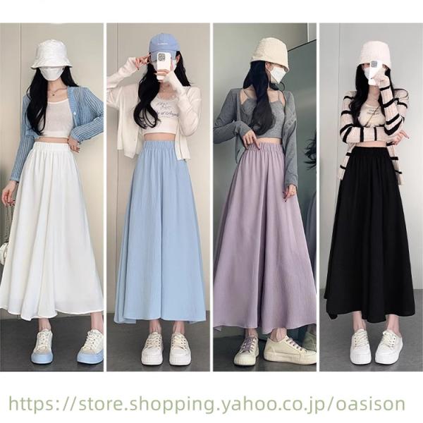 ワイドパンツ レディース フレアパンツ 春 夏 ロング丈 ゆったり ロングパンツ ガウチョパンツ ハ...