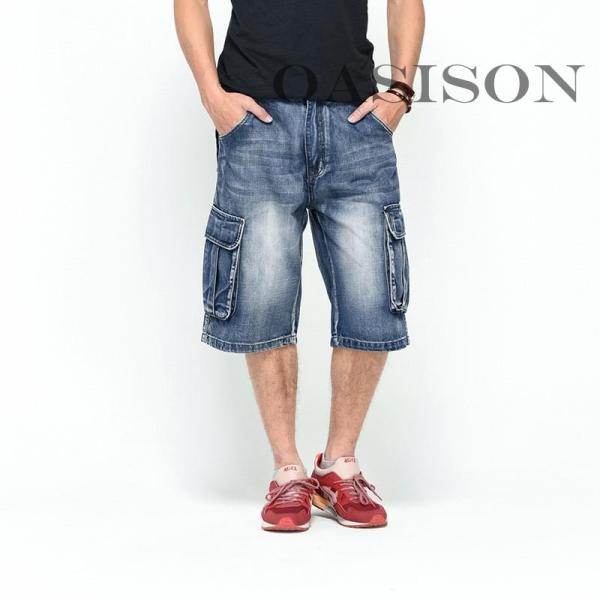 カジュアル ショートパンツ デニム メンズ 短パン ハーフパンツ 春夏 大きいサイズ