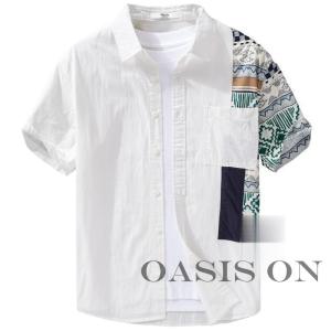 シャツ メンズ 半袖 アロハシャツ プリント ポ...の商品画像