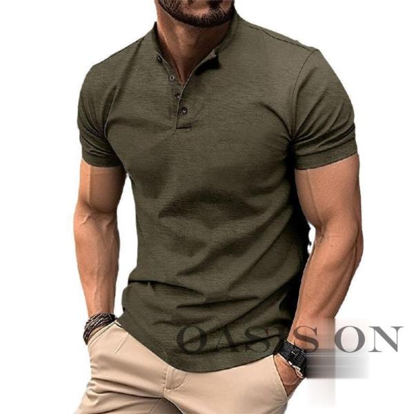 tシャツ Tシャツ メンズ 半袖 ヘンリーネック 無地Tシャツ アメカジ 春 夏 おしゃれ スポーツ...