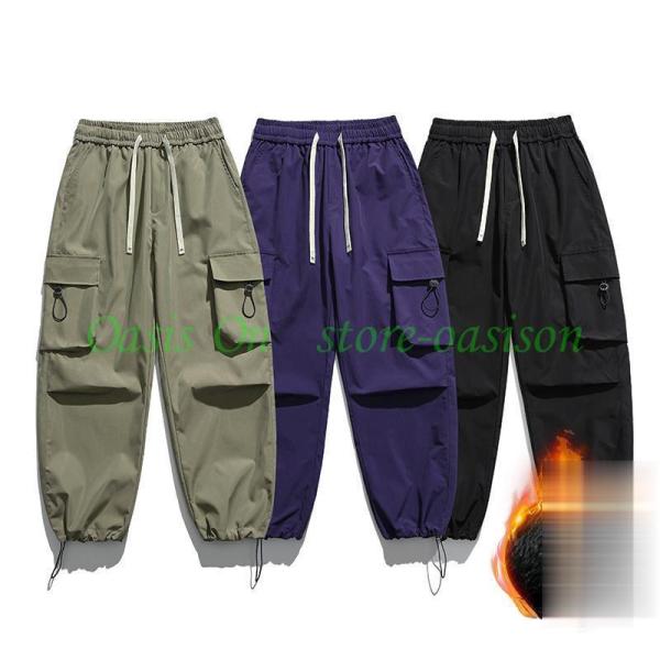 カーゴパンツ メンズ 裏起毛 ワイド 冬 大きいサイズ ?作業ズボン 防寒パンツ 暖パン メンズパン...