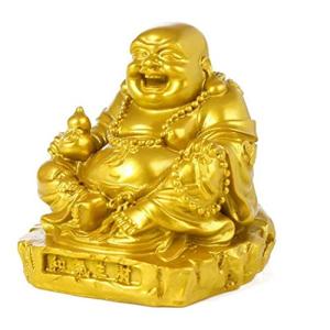 Lhyxuuk 布袋様 置物 ゴールド 七福神 布袋 オブジェ