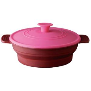 ニシヤマ シリコンスチーマー 電子レンジ調理器 丸型 クオーレ チョコレートブラウン MS-18TB