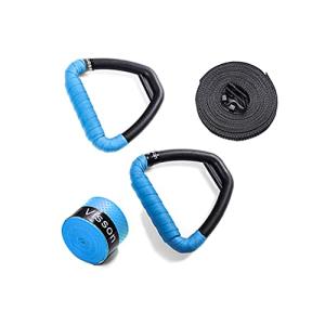 Rimikuru 吊り輪 トレーニング エクササイズリング 自重トレーニング 大胸筋 上腕二頭筋 腹筋 背筋 体幹 筋トレ セット (ブルー×ブラック