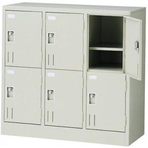 学校ロッカー6人用900×415×880南京錠掛 SHG6B(ナンキンジョウカケ