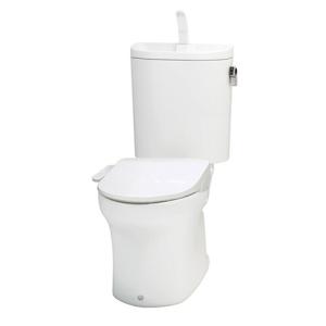 シンプルなホワイト便器、水栓付きで機能的。 水洗便器 エディ848 節水タイプ 手洗い付き 温水洗浄便座セット