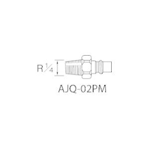 クイックジョイント(プラグ) AJQ-02PM アネスト岩田