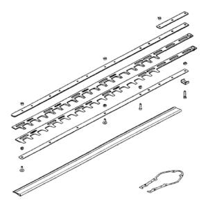 ブレードセットK ヘッジトリマ HT753Pro-Super Hard用 Zenoah