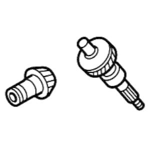 カッタシャフトセットB(ギアケースの左ボルト部品) 刈払機 MEM291用
