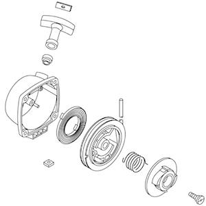リコイルスターターアッセンA 共立(kioritz) 肩掛式刈払機 SRE23G2/SRE23LG/...