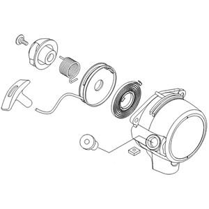 リコイルスターターアッセンG 共立(kioritz) 肩掛式刈払機 SRE2020GT/SRE202...