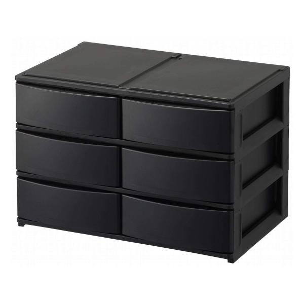 サンカ ポスデコ カラーボックスにピッタリフィット 引き出し収納ボックス ワイド 浅3段(引出し6個...