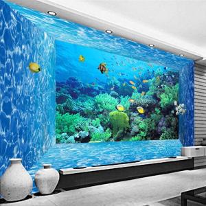 壁紙 ３d 立体 おしゃれ Diy お店 部屋 リビング 寝室 輸入壁紙 海 魚 水中 水族館 防水 Ae おしゃれ壁紙カーテンのペンギン堂 通販 Yahoo ショッピング
