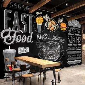 壁紙 ３d 立体 おしゃれ Diy お店 部屋 レストラン カフェ リビング 寝室 輸入壁紙 食べ物 軽食 ポテト ハンバーガー 防水 Ae おしゃれ壁紙カーテンのペンギン堂 通販 Yahoo ショッピング