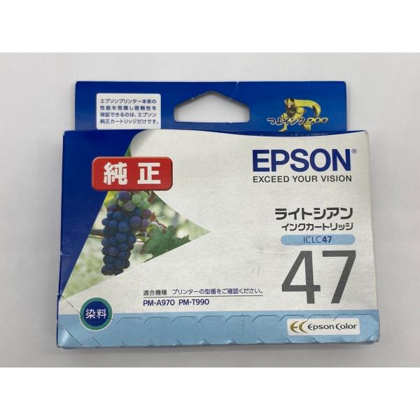 EPSON ICLC47 ライトシアン 純正インクカートリッジ アウトレット 期限切れ 未使用 未開...