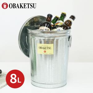 【メーカー公式直営店】オバケツのゴミ箱 8L ラッピング キッチン 丸型 水もれ防止 ゴミ箱 / オバケツ F10（8Ｌサイズ・シルバー）｜obaketsushop