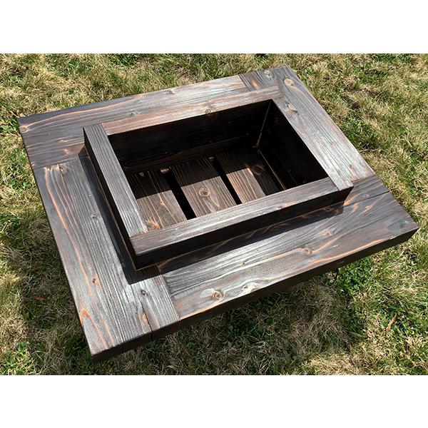 送料無料 囲炉裏テーブルロング「IRORI」（七輪なし） アウトドア テーブル 焼肉 バーベキュー ...