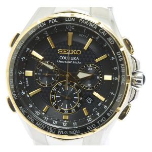 中古 美品 SEIKO セイコー コーチュラ メンズ 腕時計 電波ソーラー SSG010 / 8B92-0AL0｜obatays