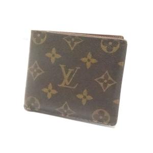 中古 安心価格 LV ルイヴィトン モノグラム 二つ折り財布 ポルトフォイユマルコNM M62288｜obatays