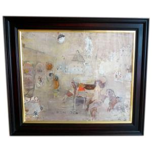 中古 美品 油彩画 東郷青児 婦人像 3号 : オバタ質店オンラインストア