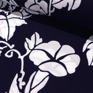 竺仙ゆかた コーマ地染/注染/濃紺 あさがお ...の詳細画像2