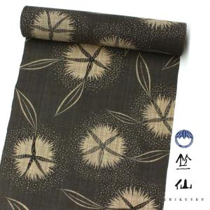 なごみや 反物 浴衣地 夏用 日本製 竺仙 松煙染小紋 3008流水に楓 江戸