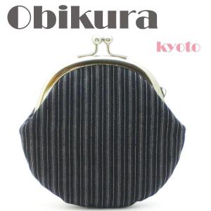 がま口財布 メンズ レディース ポーチ 小銭入 たて縞 和柄