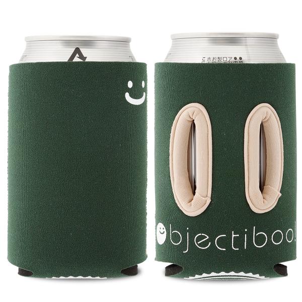 通せるクージー 350 "LOOK UP" ダークグリーン x ベージュ by Objectiboo...