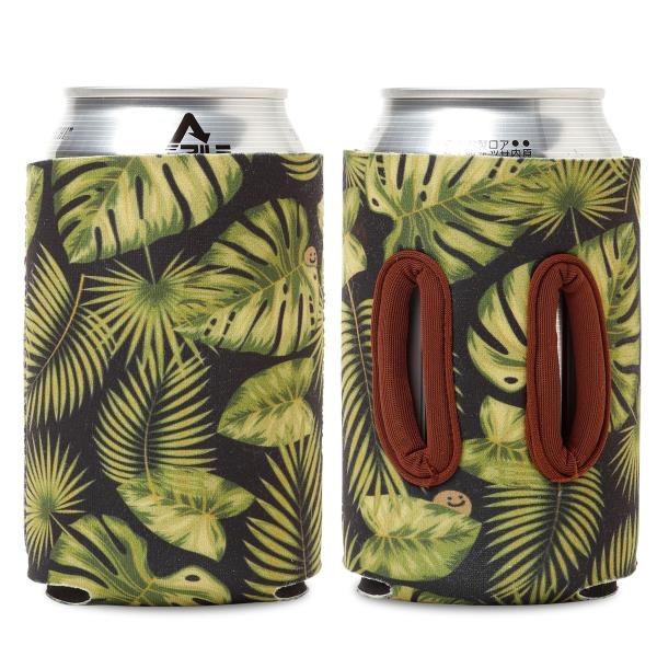 【SALE】通せるクージー 350 "Hide &amp; Seek" リーフプリント ブラック by Ob...