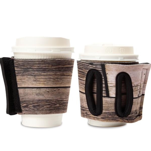 通せるカップスリーブ "STAMP" 木目柄 by Objectiboo!（オブジェクティブー）｜保...