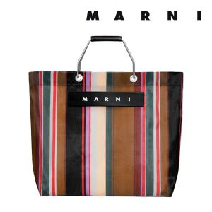 マルニ　ストライプバッグミニ　フレッシュレモン MARNI マルニフラワーカフェ トートバッグ ミニ ストライプ