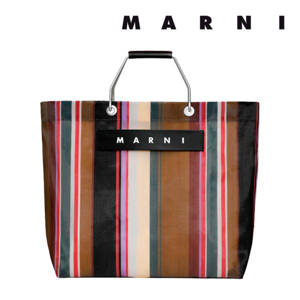 マルニ フラワー カフェ MARNI FLOWER CAFE レディース カバン ストライプ トート...